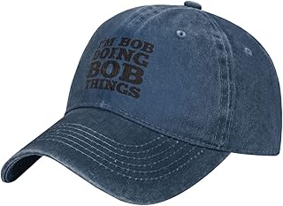 I'm Bob Doing Bob Things Funny Saying Gift Cowboy Hat Men Vintage Baseball Cap Women Dad Hat Trucker Hat Black