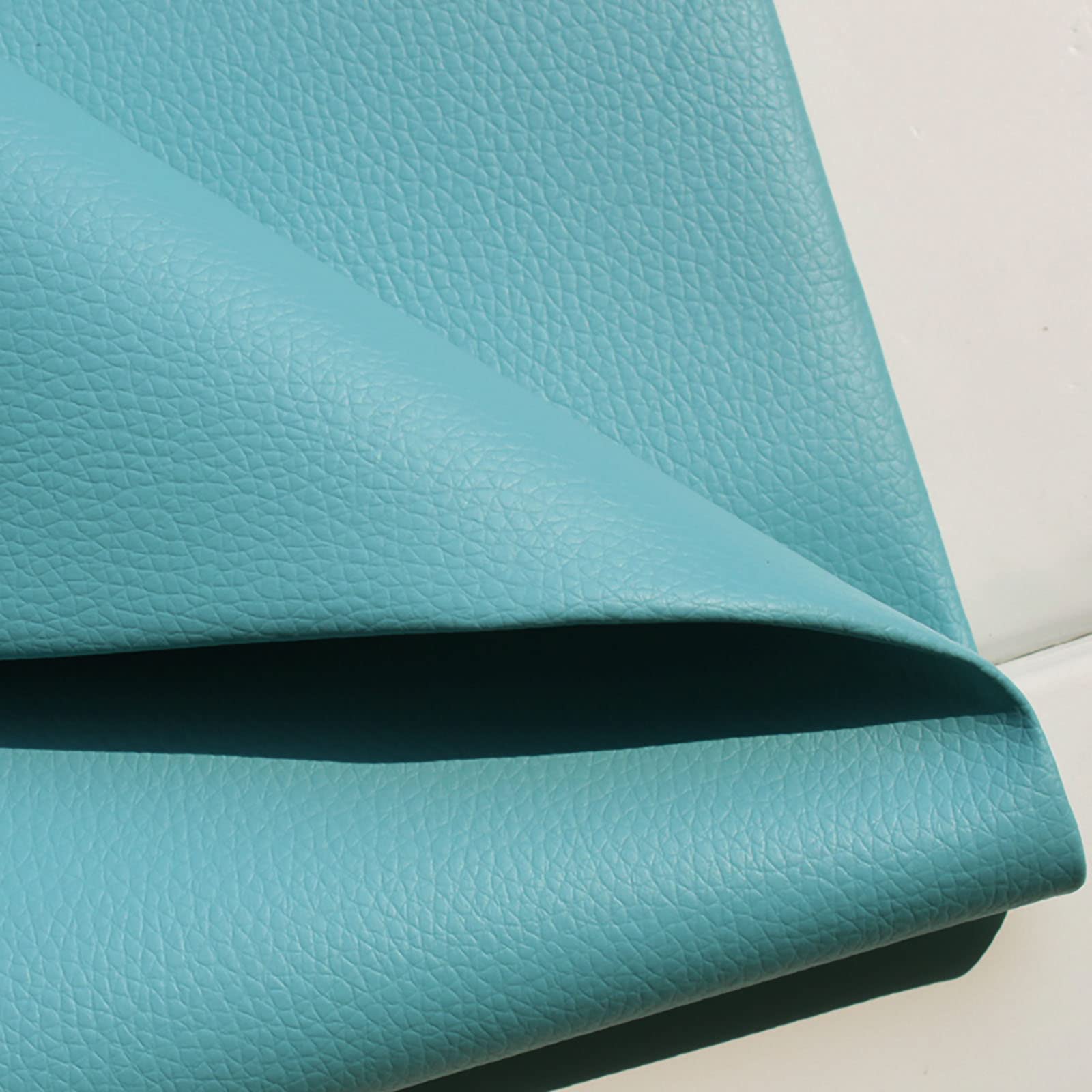 Faux cuir tissu fait main diy bleu lac pour confectionner portefeuille et sac sur mesure