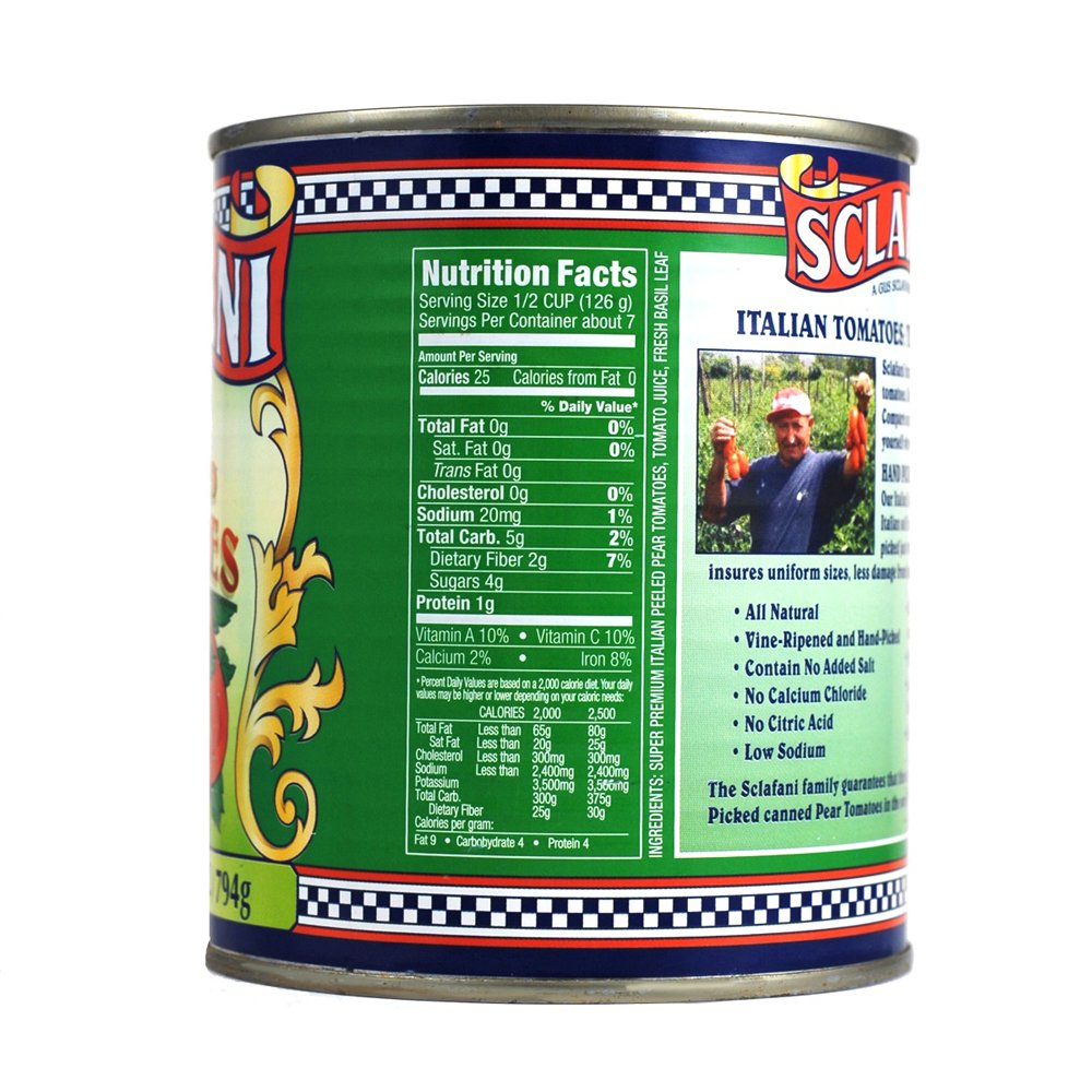 Hand Picked Whole Peeled Plum Tomatoes in 28 Ounce Cans (12 PACK)