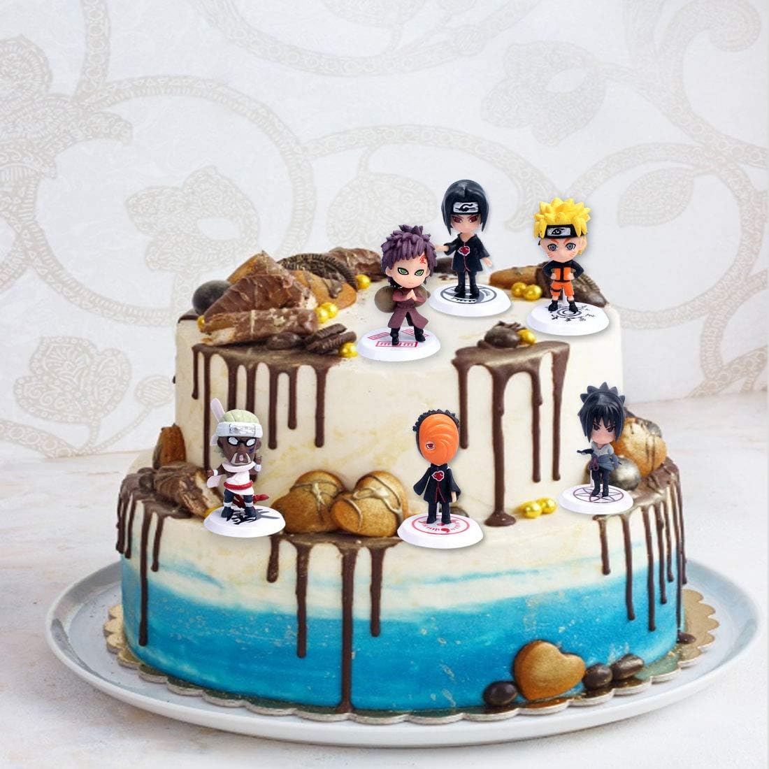 Yuesen Decoration De Gateau Naruto Mini Figurine Gateau Topper Pour Decoration De Gateau D Anniversaire De Fete D Anniversaire Decoration Supplies 6pcs Amazon Fr Cuisine Et Maison