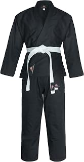 BJJ Gi, 450 GSM Pearl Weave Brazilian Jiu-Jitsu Uniform for Men & Women, Reinforced Training & Competition