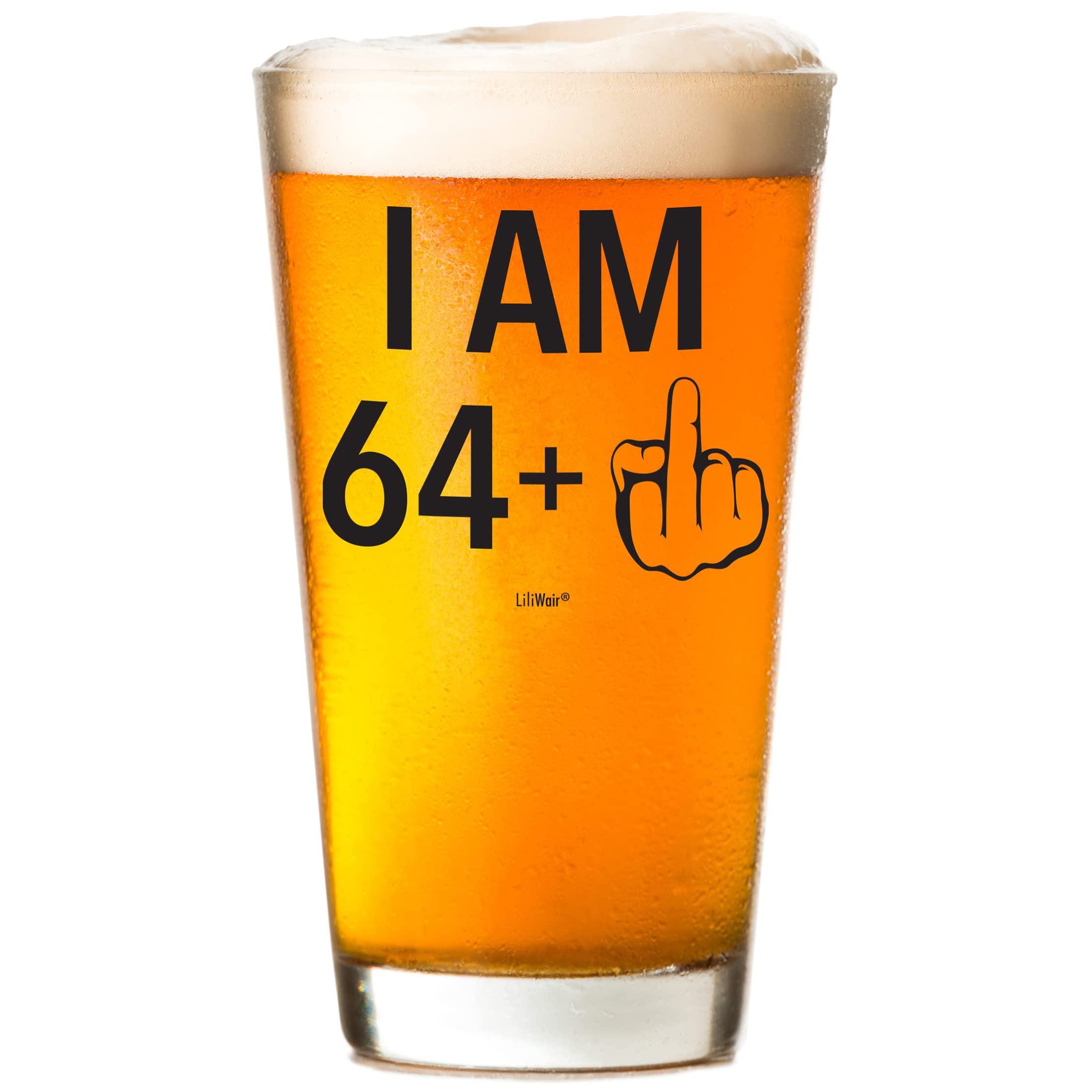65th Birthday Gifts Beer Glass Men Women | 1959 Birthday Gift for Man Woman turning 65 | Funny 65 th Party Supplies Decorations Ideas | Sixty Five Year Old Bday | 65 Middle Finger Gag Pint Presents