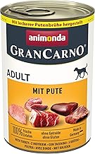 animonda GranCarno Wet Dog Food with Turkey (6 x 400 g, Grain-Free, without Sugar, for Adult Dogs, with Fresh Meaty Ingredients product image