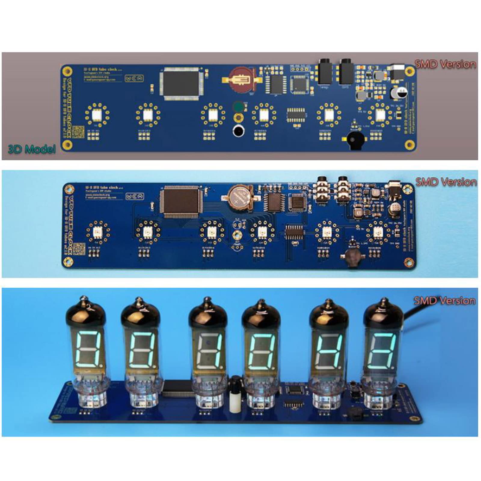 マニュアルなし VFD球 6個使用 IV-11時計 完成品 【公式通販】