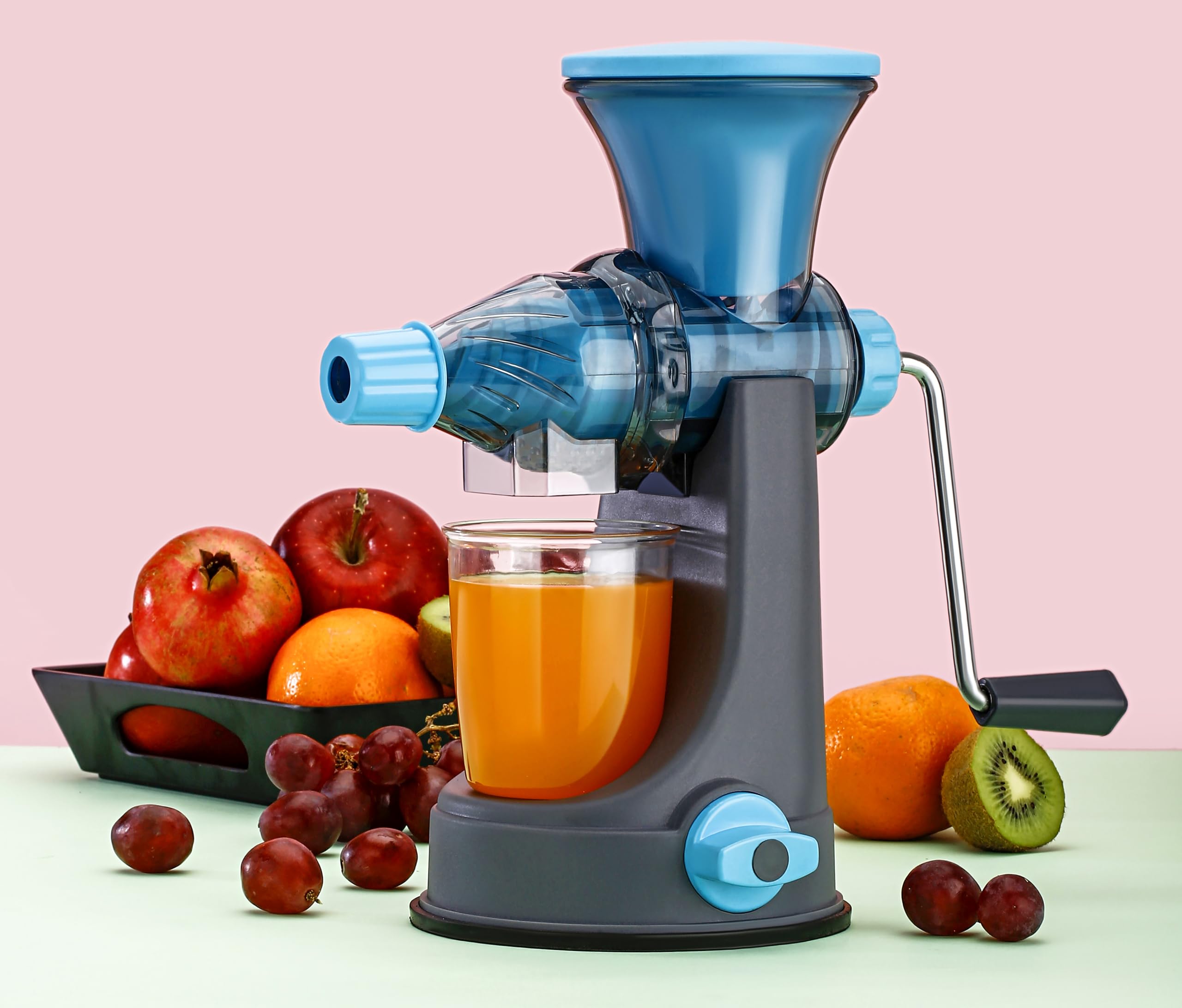Heavy Duty Hand Juicer For Carrot,Fruits And Vegtables With Steel Handle,Vacuum Locking System,Shake,Smoothies,travel Juicer, Orange juicer, Manual Juicer For Fruits, Machine
