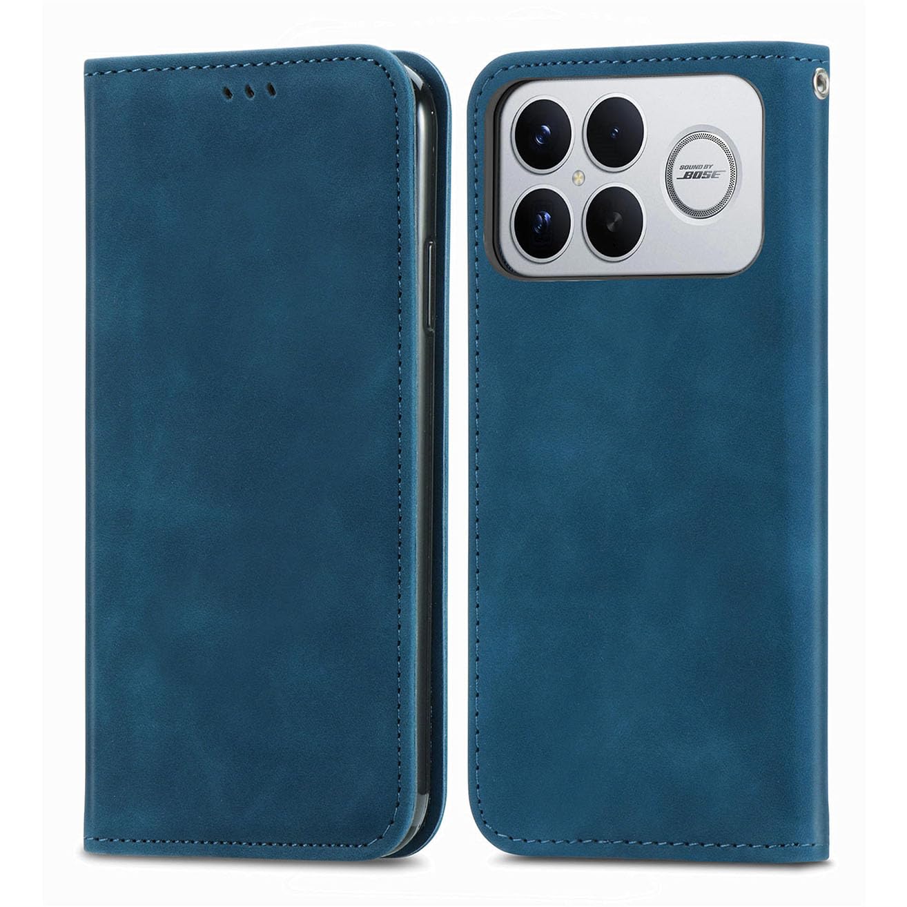 Leather Case for Xiaomi Poco F8 Ultra Flip Wallet Case, Case with [Card Holder][RFID Blocking][Folding Stand], Magnetic Closure Anti-Shock Cover, Blue
