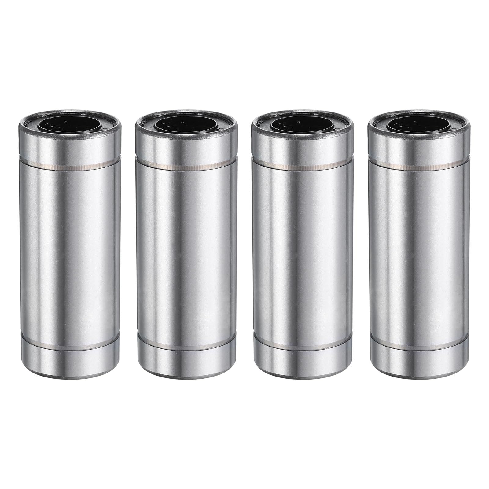 QUARKZMAN 4pz Cuscinetto Lineare Lm16Luu 16mm Foro 28mm OD 70mm Lunghezza Cuscinetti Sfera Lineari Doppio Lato Cuscinetto Sigillato Gomma Acciaio per Macchina CNC Stampante 3D Imballaggio