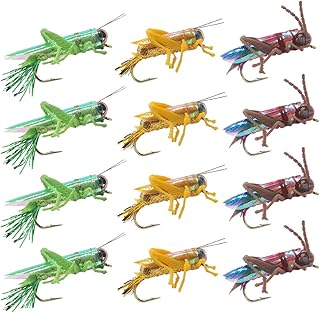 YZD Realistic Fly Grasshopper Series(Small Mix 12pcs)
