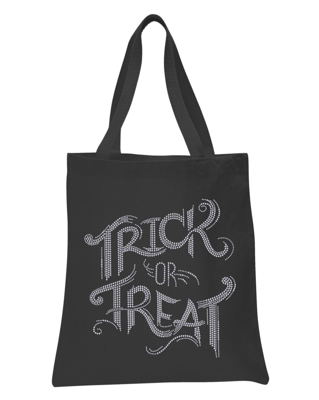 Varsany Black Trick Or Treat Halloween Tote Bag Trick Or Treat Tote Bag Party Gift Sweet Bag Fancy Dress Ghost