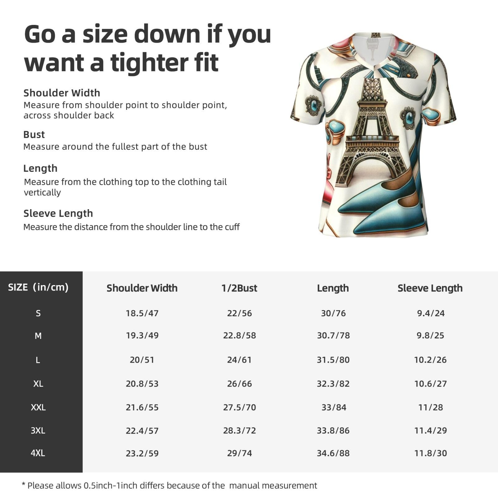 Stylish Athletic Sports Jersey Eiffel-Tower-High-Heel-Glasses Men's Rugby Jersey 4X-Large Black