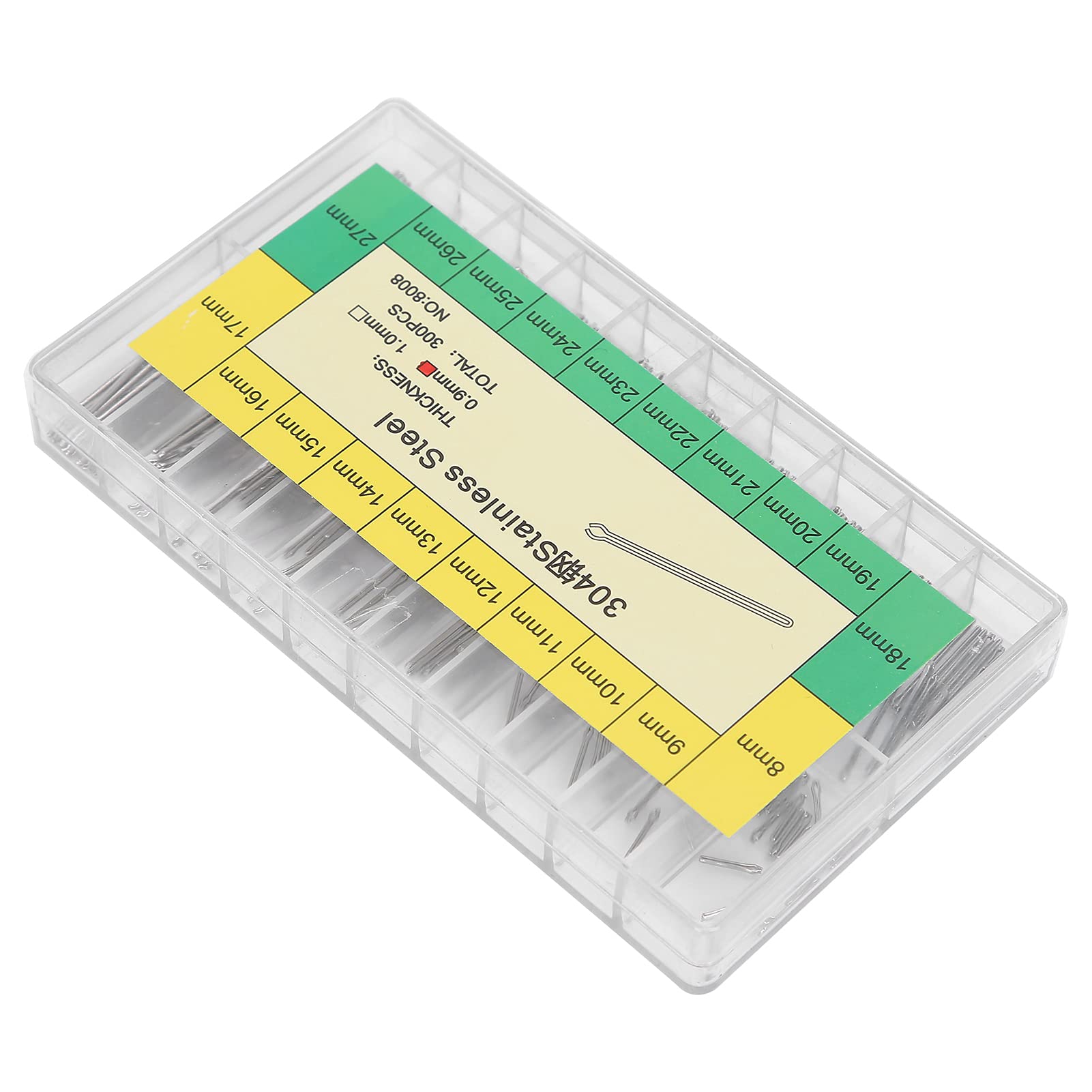 0.9mm watch bracelet split pin 304 stainless steel watch parts assortment 8-27mm watch band adjustment watch band replacement top spring split pin parts watch top spring spring