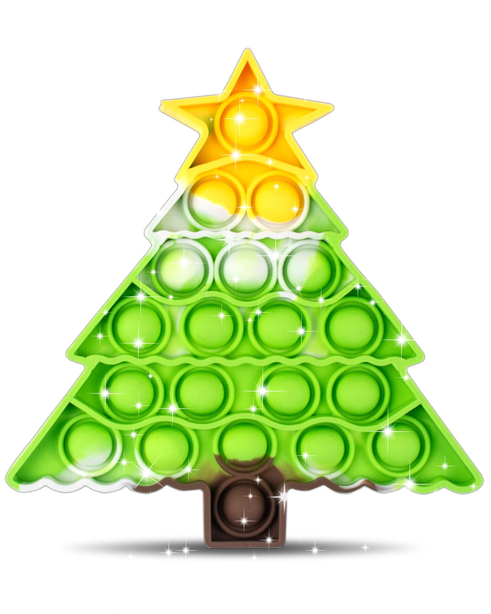 Christmas Tree Fidget Toys,Small Christmas Push Bubble Sensory Pop Toy Xmas Gifts for Kids Toddlers Girl Boy Adults Toy for Autism Anxiety Stress Relief Stocking Stuffer Party Favors Decorations