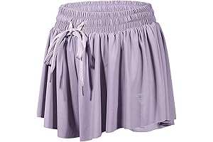 iuogongzi 2 in 1 Flowy Running Shorts for Women