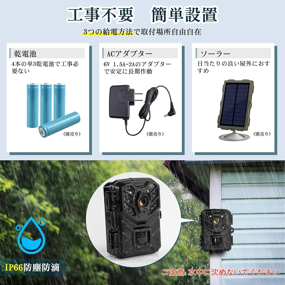 Amazon.co.jp: Hapimp 防犯カメラ 小型 トレイルカメラ 2400万