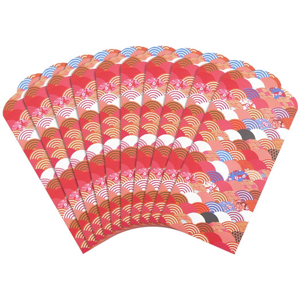 SOWUNO 10PCS New Year Envelope Japanese Style Red Packet Lucky Money Pocket Hong Bao Money Packets Lucky Money Envelopes Red Packets for New Year Red Pockets-image-49