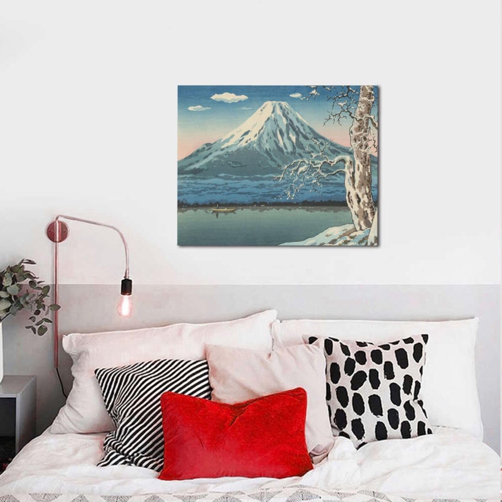 富士山の絵画 装飾フレーム付き Amazon.co.jp: キャンバス絵画 土屋光逸 富士山 世界の名画 アート