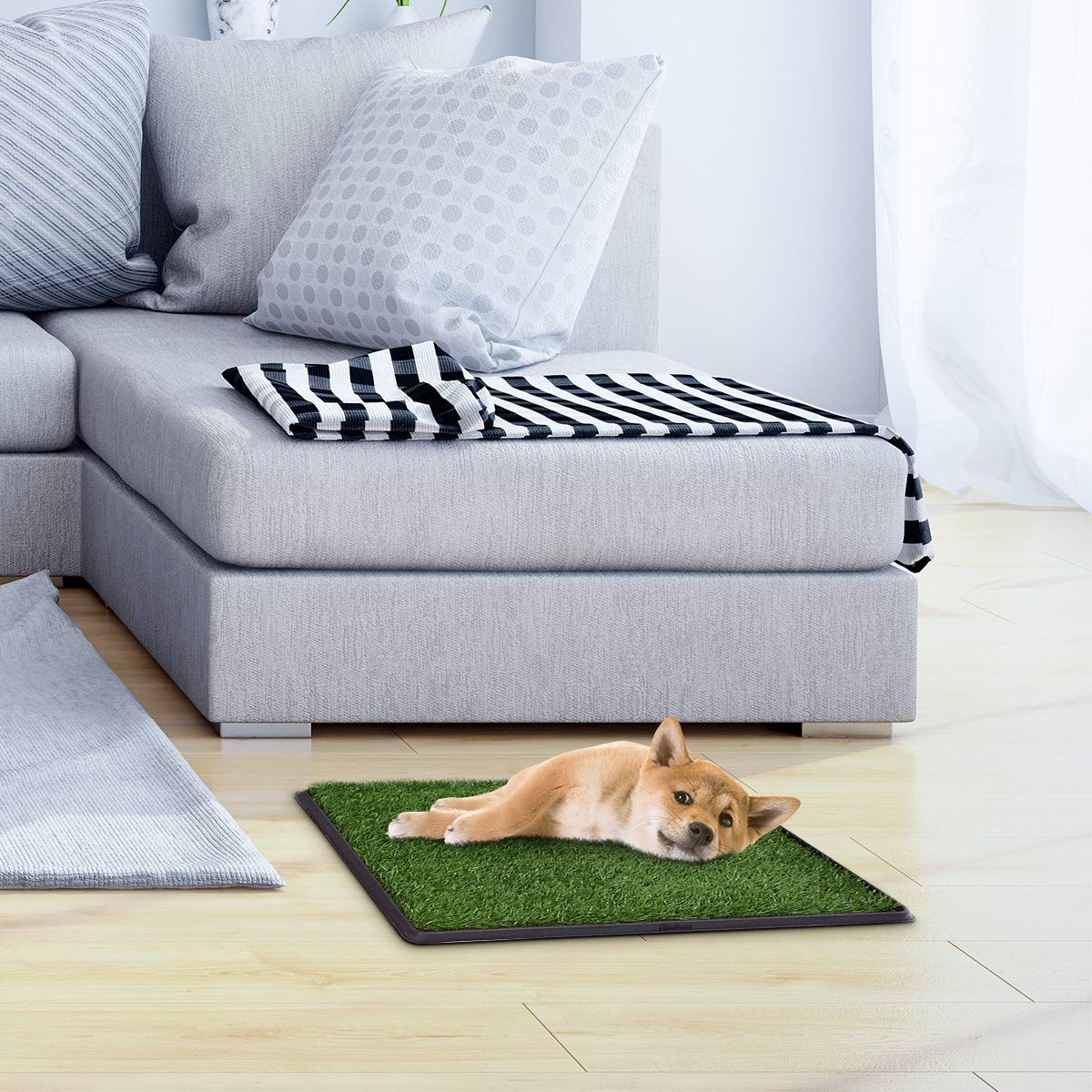 ASEELO Dog Toilet Turf Mat, Dog Toilet Indoor Puppy Training Pad