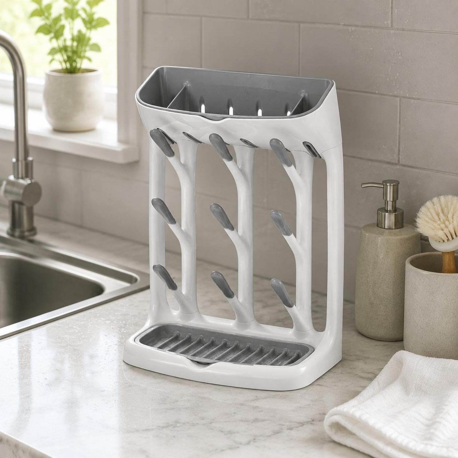 Cepillo Eléctrico de Silicona, Portátil, Recargable, para Recién Nacidos, Rosa, con Soporte para Lactancia, Fácil Limpieza, Base de Drenaje, Diseño Co