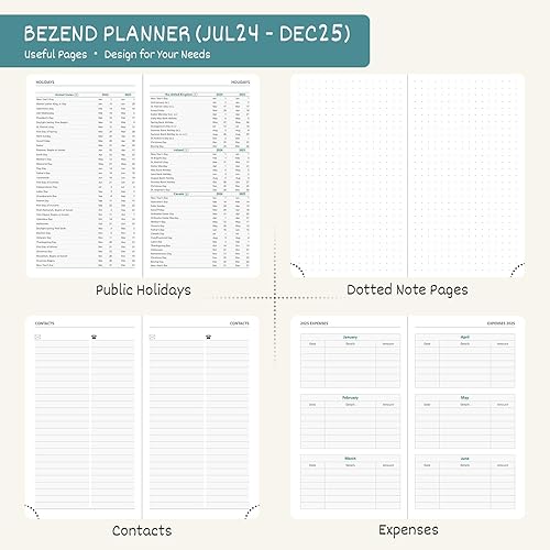 Miniatura 5 de BEZEND Agenda de bolsillo 2023-2024, 17 meses (23 de agosto a 24 de diciembre) calendario académico pequeño para bolso de 3.5 x 6 pulgadas, agenda