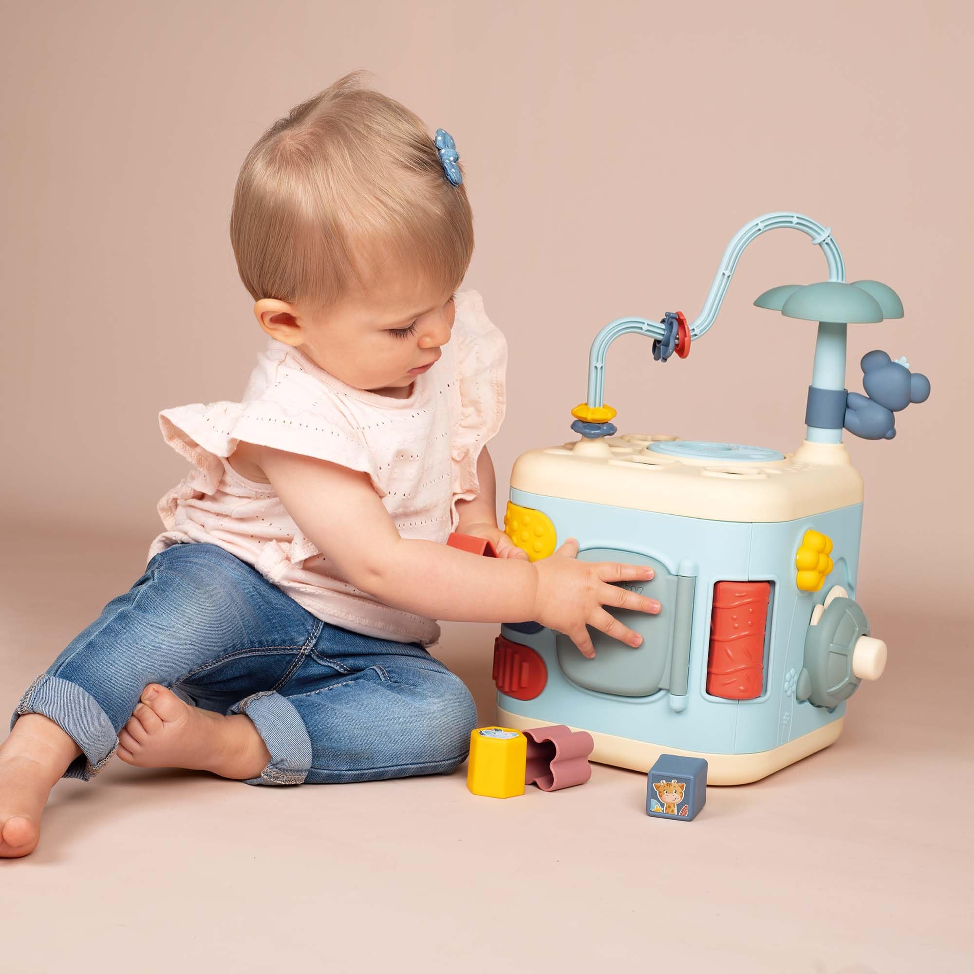 Smoby Little Explor Cube - Jouet d'Eveil - 13 Activités - A Partir de 12 Mois - Fabrication Française