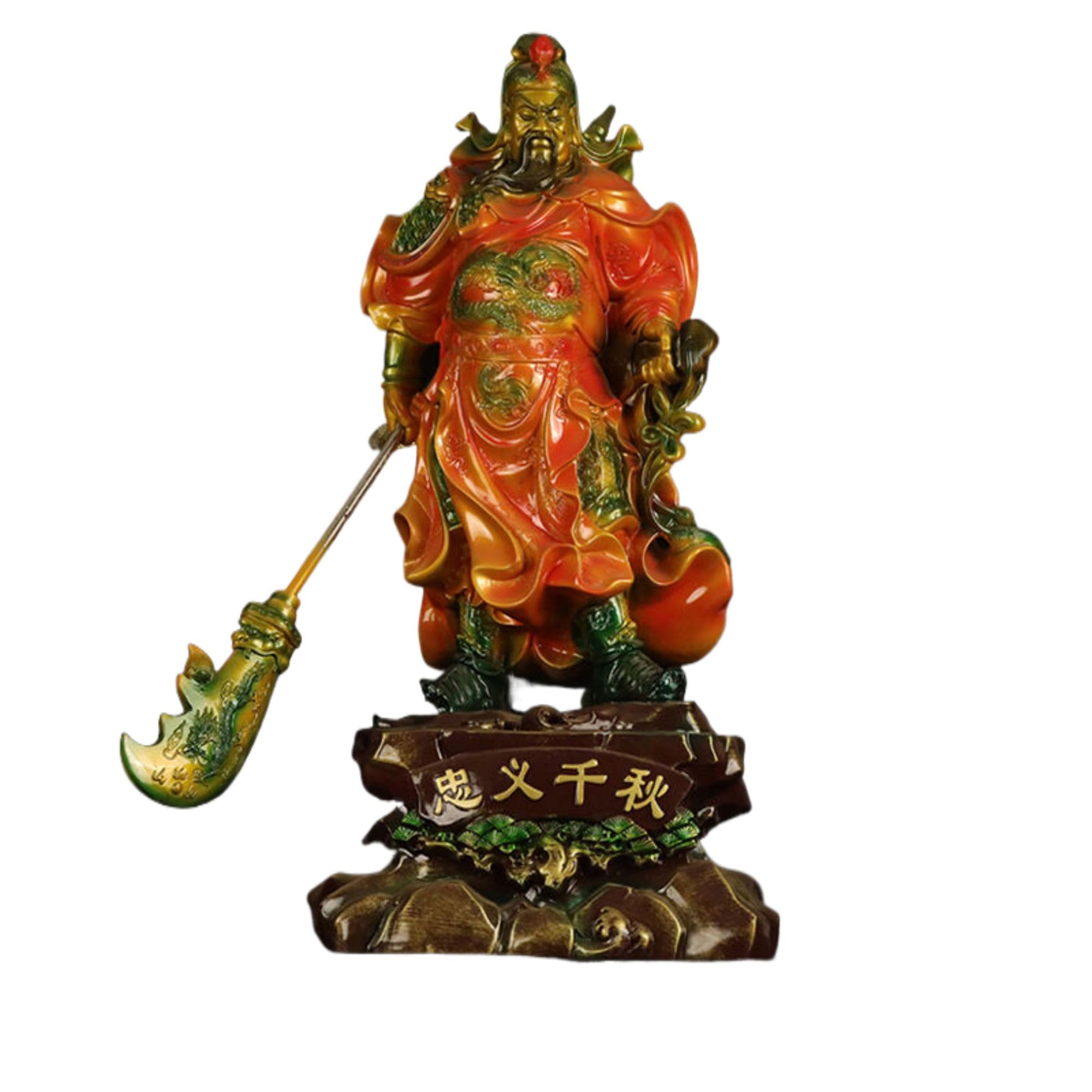 Amazon.com: noxozoqm 招财武财神关二爷神像大刀关公摆件Chinese Feng
