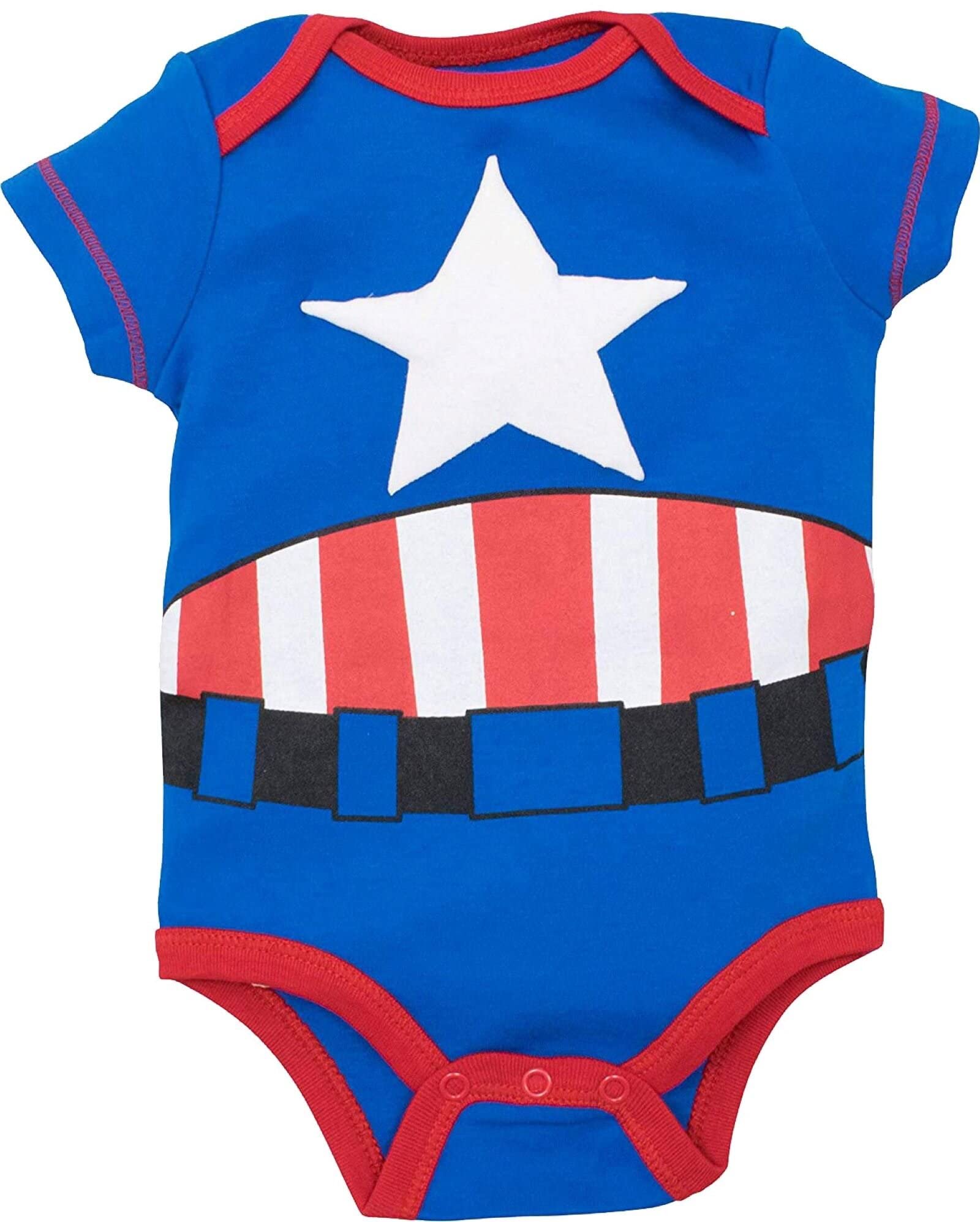 Marvel Vengadores - Mono y sombrero para bebé, diseño de Hulk Spiderman Thor Capitán América