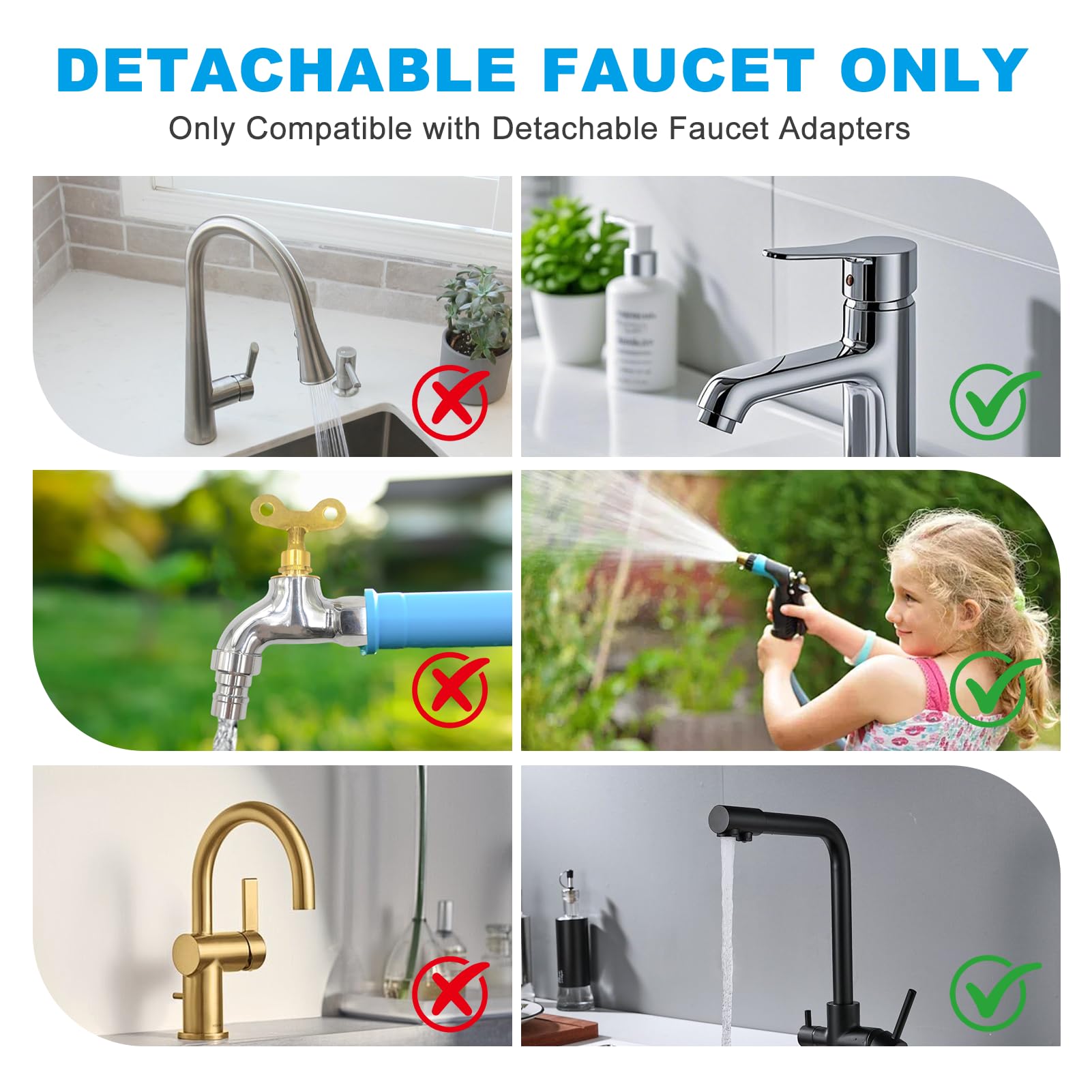 Set di 16 adattatori per rubinetto in rame, adattatore universale per rubinetti da cucina, lavandino, tubo da giardino e filtro per acqua