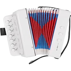 Acordeon Versalles Sunydog Acordeón, 10 teclas de control de acordeón, instrumentos musicales mini instrumento de acordeón material ABS instrumento musical para principiantes