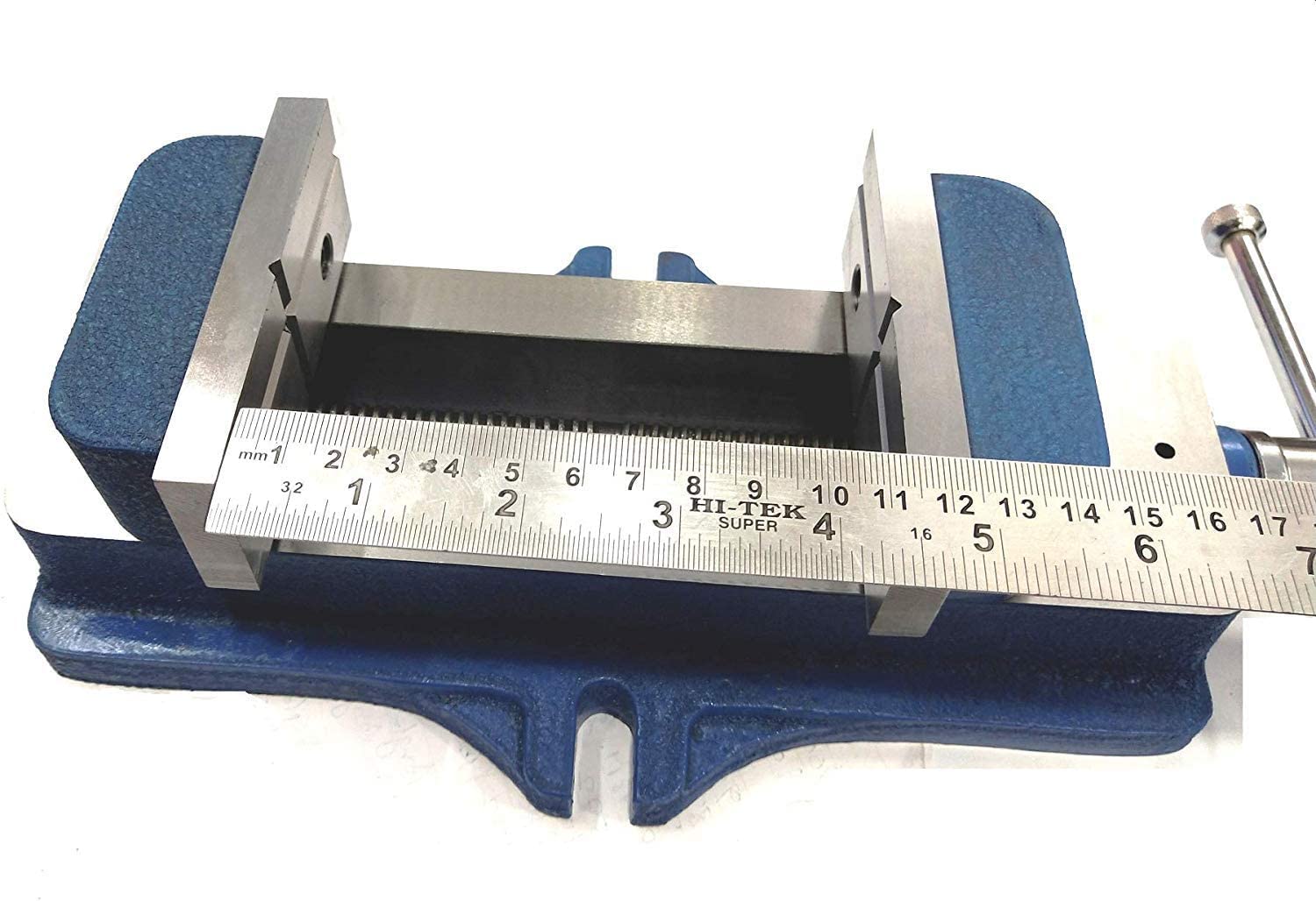 Buyohlic Tornillo de banco autocentrante con base fija, rígido y resistente (5 cm de ancho de la mandíbula: 50 mm)