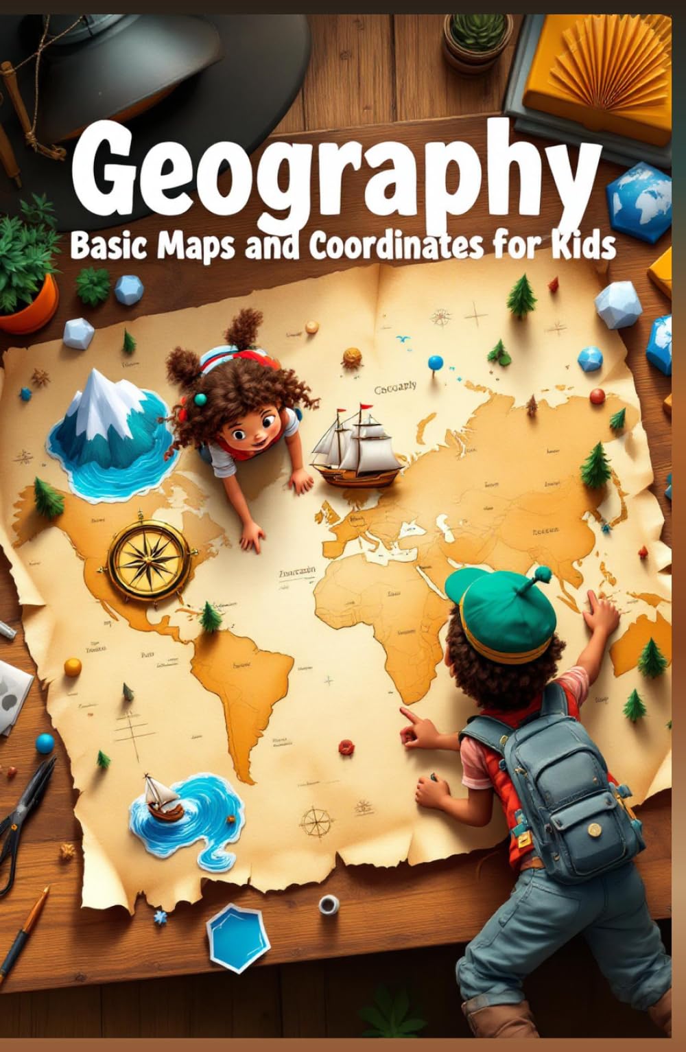 Geography Basic Maps and Coordinates for Kids: Learn Latitude, Longitude, Grid Systems, Navigation, and How to Read the World Around You (Geography Book For Kids)