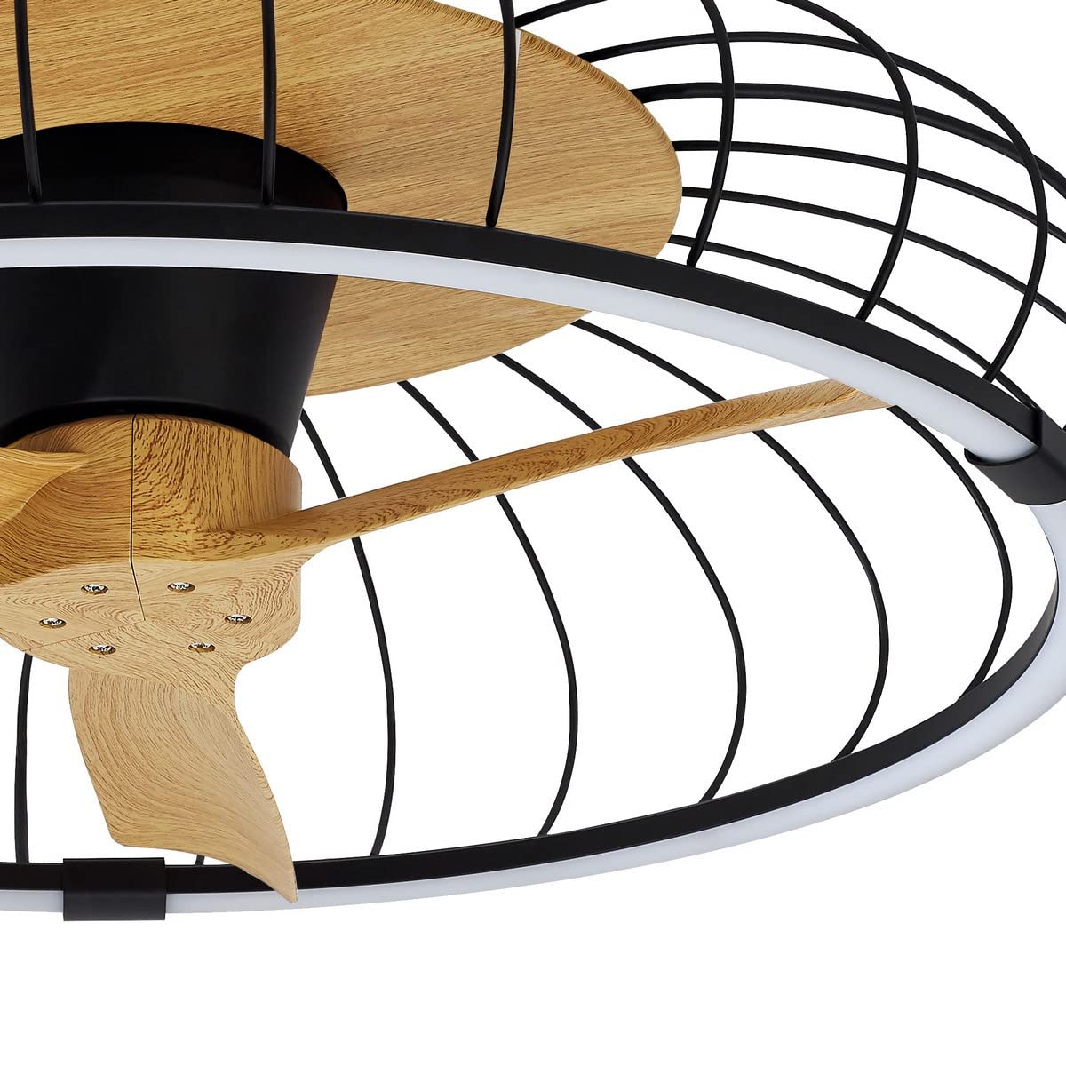 MANTRA Ventilador modelo NATURE negro con motor DC led dimable
