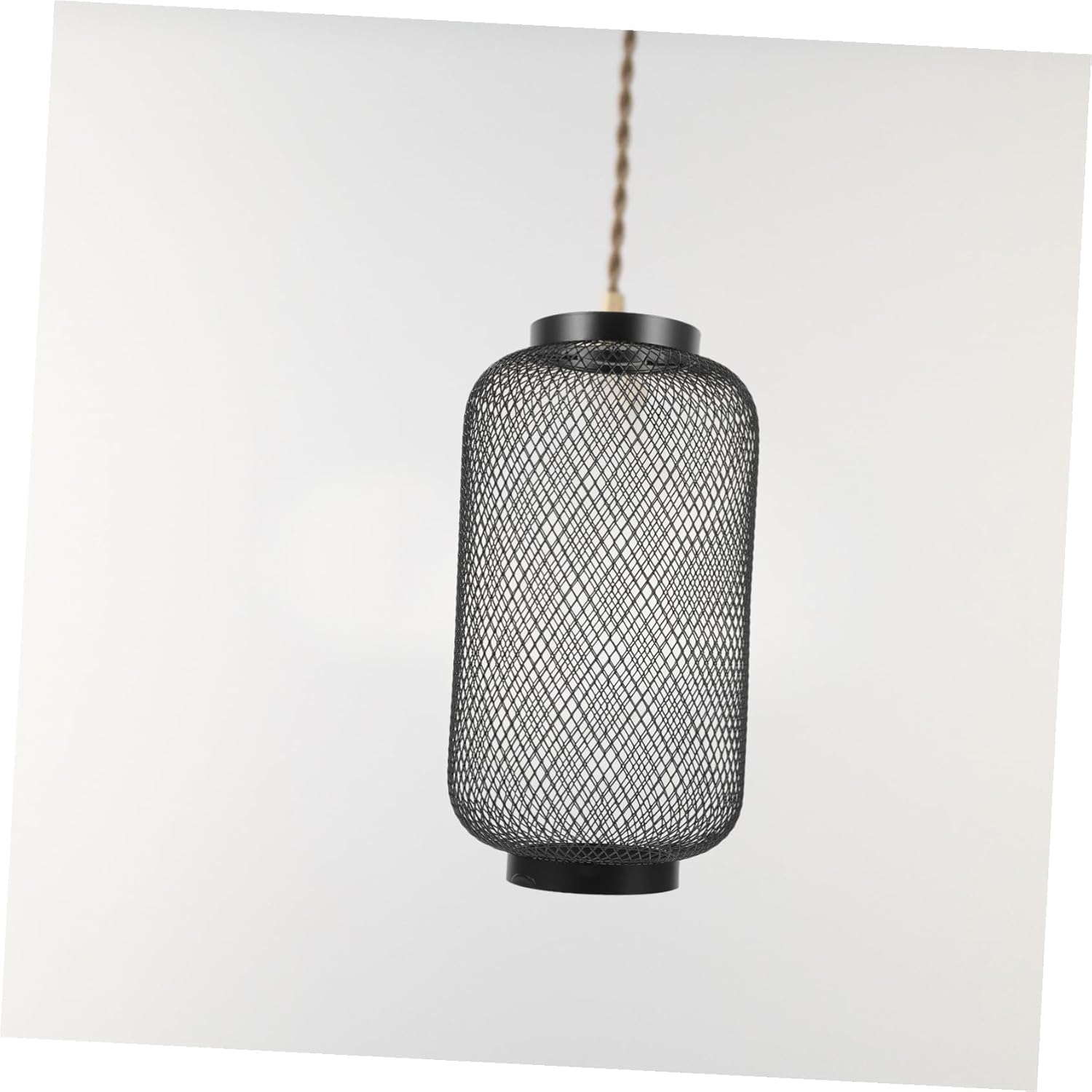 Gatuida Modern Metal Mesh Lampshade Replacement for Ceiling Chandelier Matte Black Drum Lamp Cover Easy Install for Pendant Wall and Floor Lamps Stylish Interior Lighting Decor