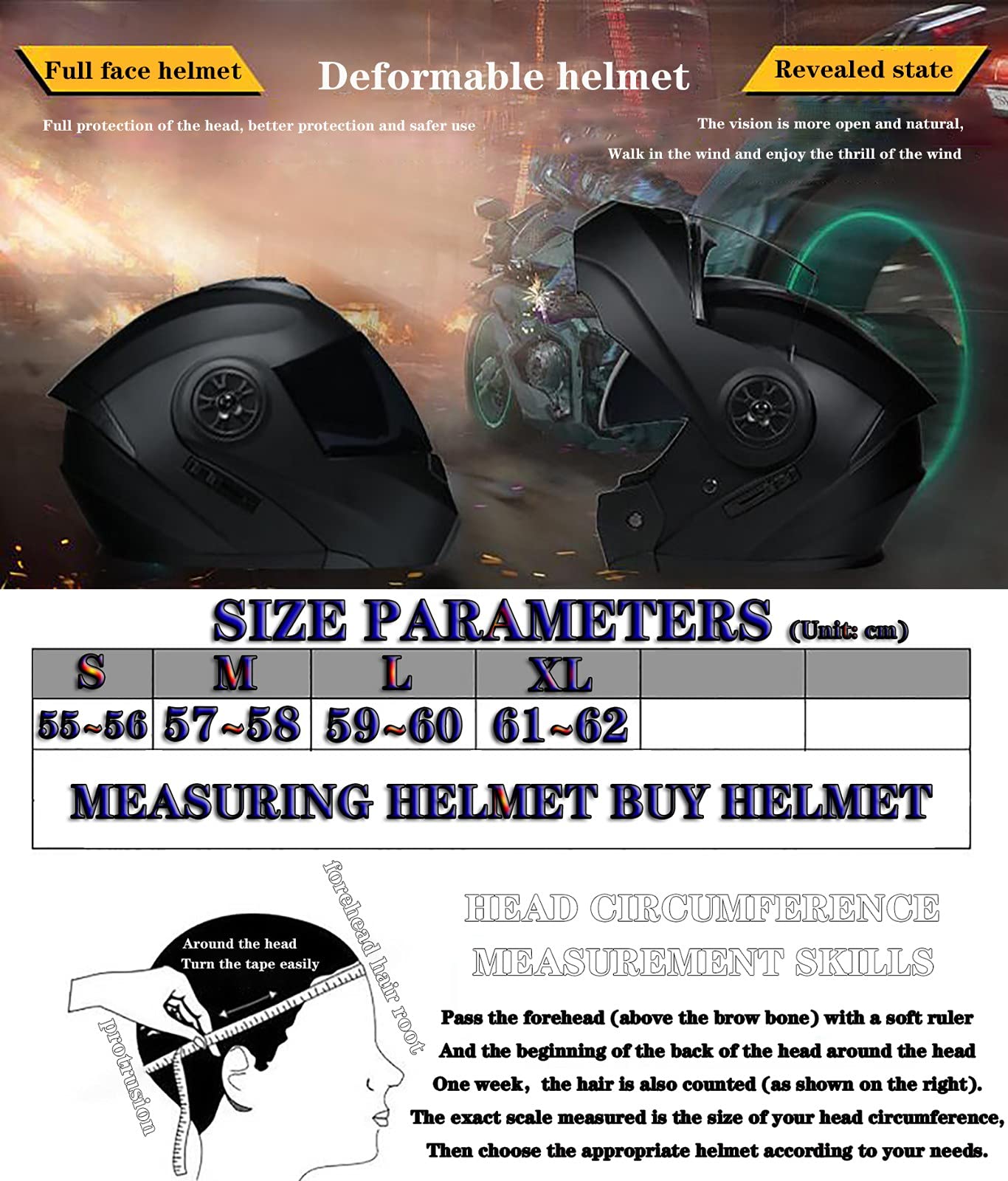 Bluetooth Casco Moto - Caschi Modulari per Casco da Moto Impermeabile con Interfono Bluetooth Integrato Integrale con Doppia Visiera per Risposta Automatica,ECE/DOT Omologato N,S