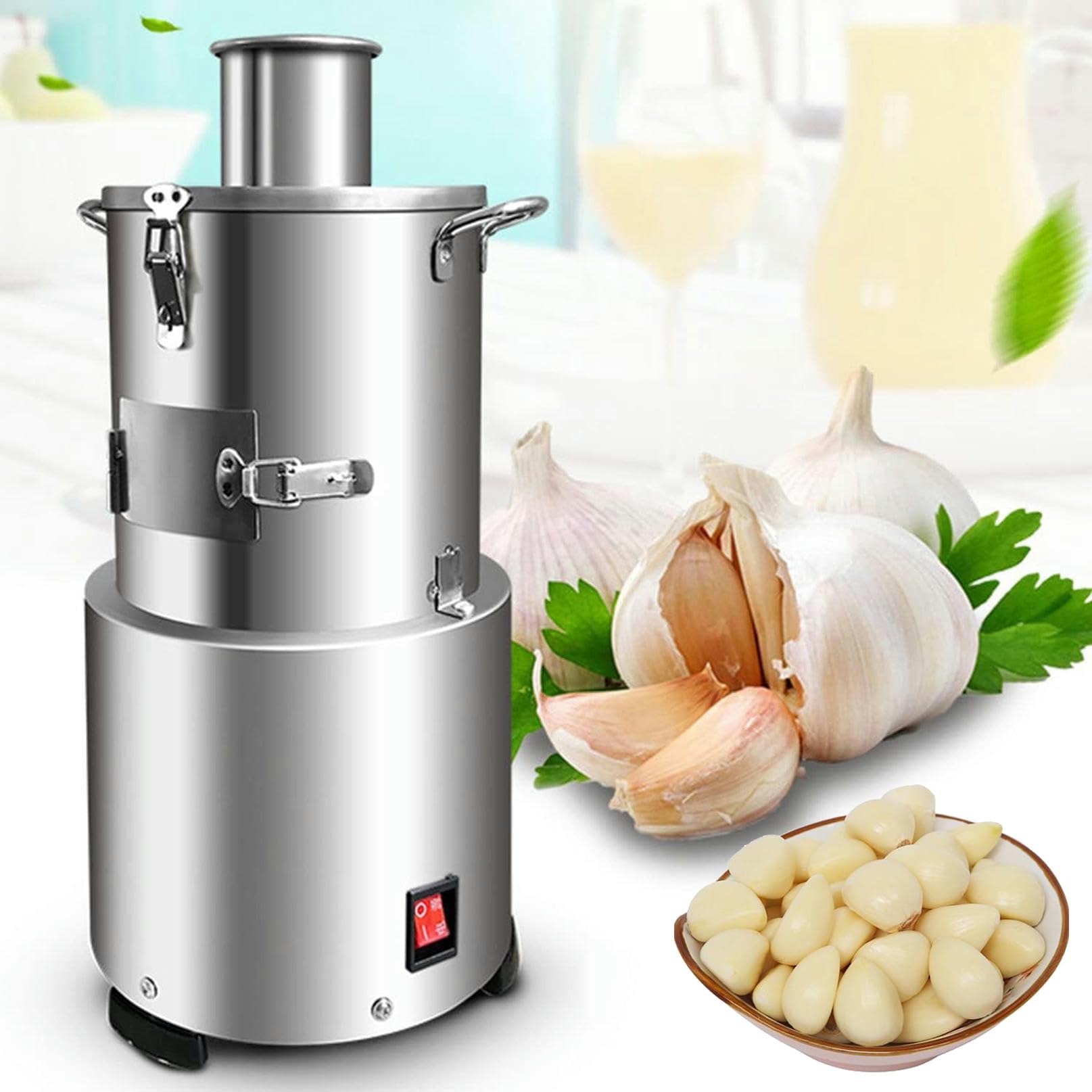 Gshshou Multicolor Commercial 200W Garlic Peeling Machine, Stainless Steel Peeler 77 Lbs/H