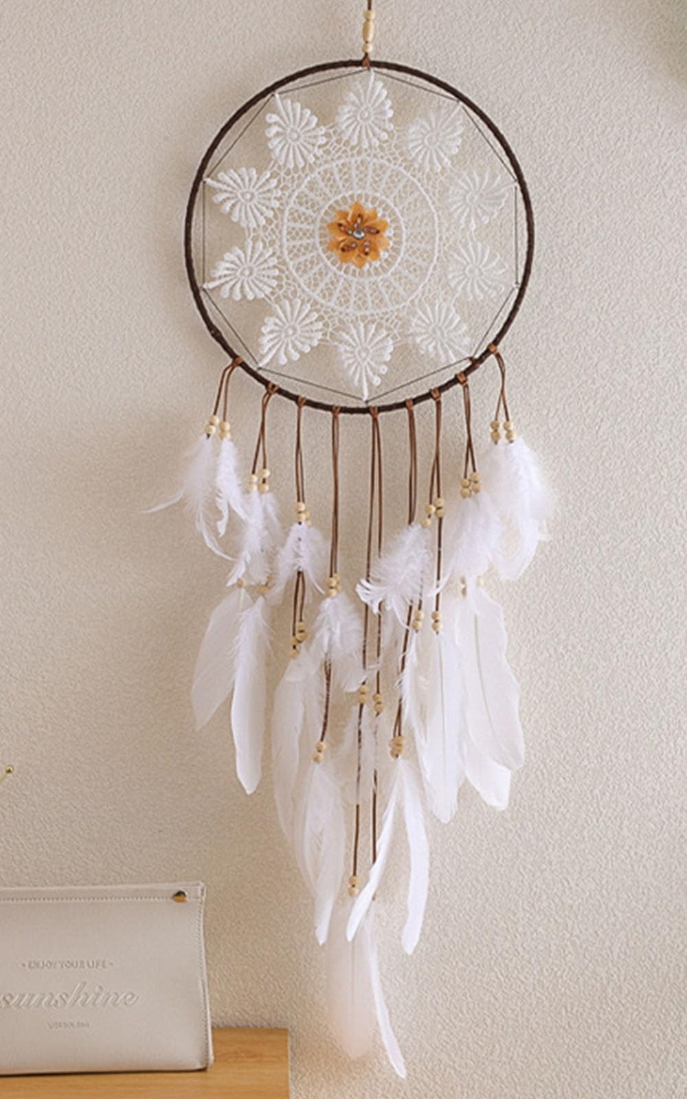 Hecho a Mano Estilo Boho Dream Catcher Feather Tassel Decoración Tejido Wall Hanging Home Decor Dormitorio Living Room Wedding Party, decoración de Coches Adecuado para Todos los Grupos