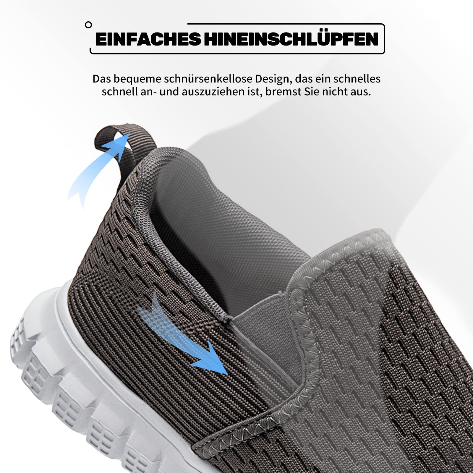 Oltyutc Baskets à Enfiler pour Homme - Chaussures de Course - Chaussures de Tennis - Confortables et Respirantes - Légères - pour Fitness