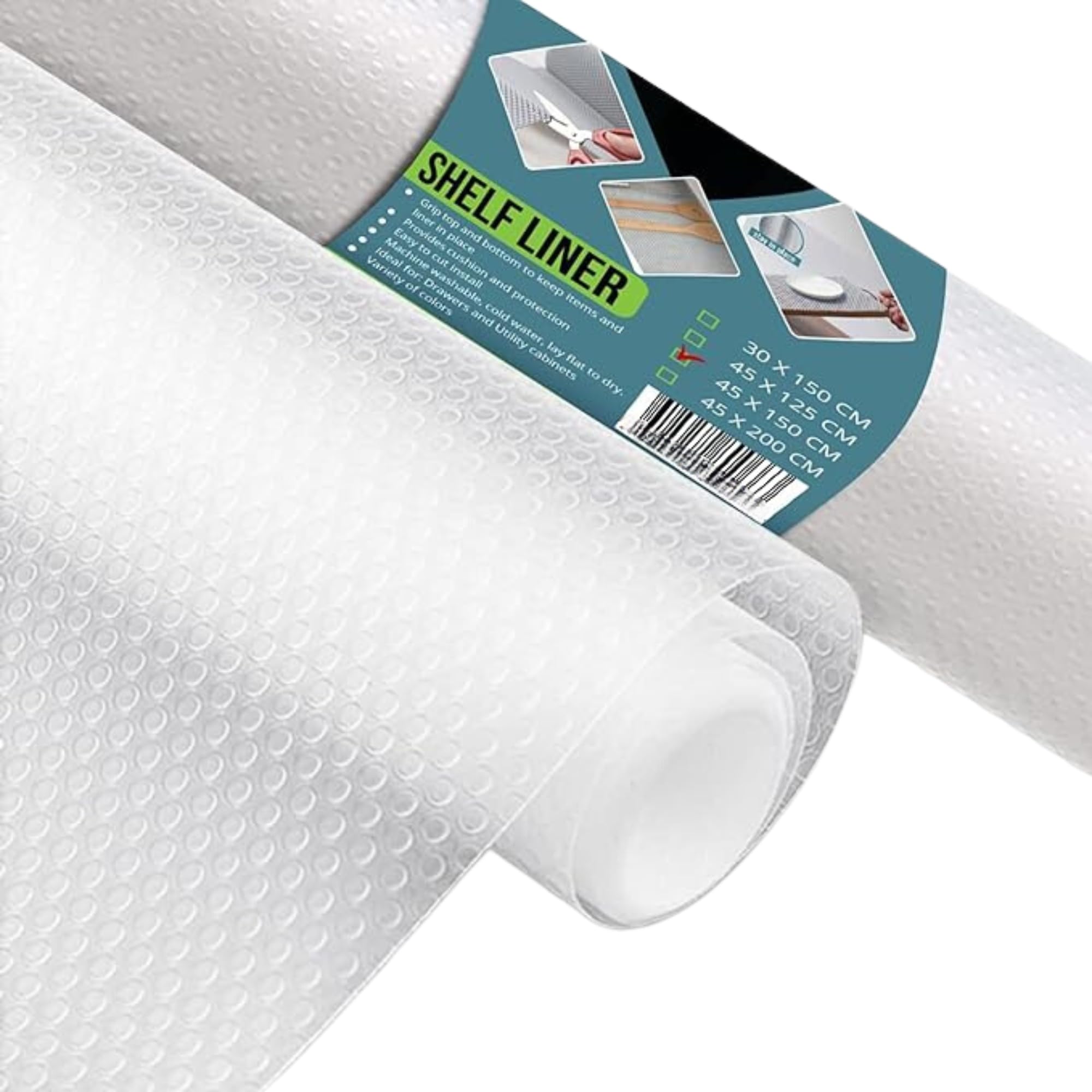 Daffodils Shelf Liner for Kitchen (2 Rolls (45 x 150cm) Non-Adhesive Drawer Mats, Non-Slip Food Grade EVA Drawer Liner, Stain-Proof Liner for Shelf, Refrigerator, Cupboard, and Desk, 0000001212