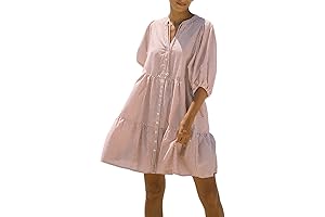 Striped Button Down Mini Dress: A Cathering Choice