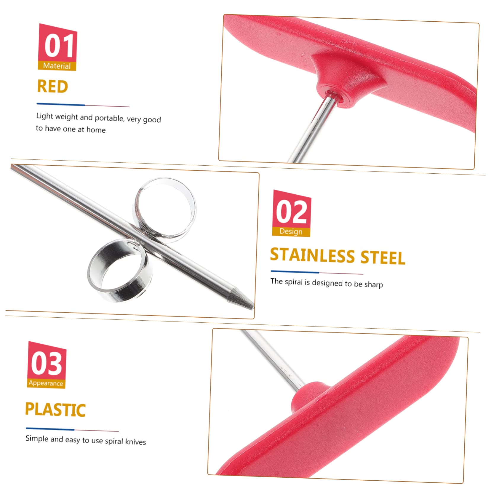 Alipis Stainless Steel Spiralizer for Veggie Noodles Fruit Cutting Tools Vegetable Chopper