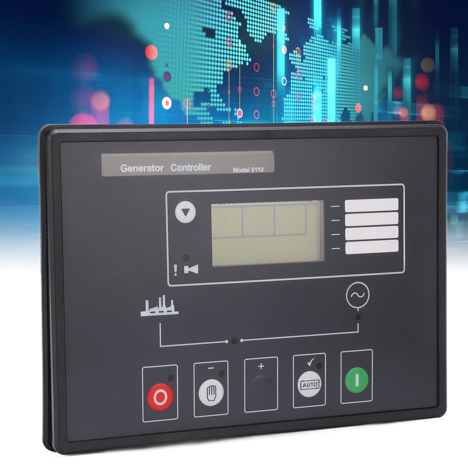 Akcesoria generatora Fictory DSE5110, automatyczne wyłączanie awaryjne, wyświetlacz LCD IP65, DC 8-35 V, panel sterowania generatora, elektroniczny kontroler generatora