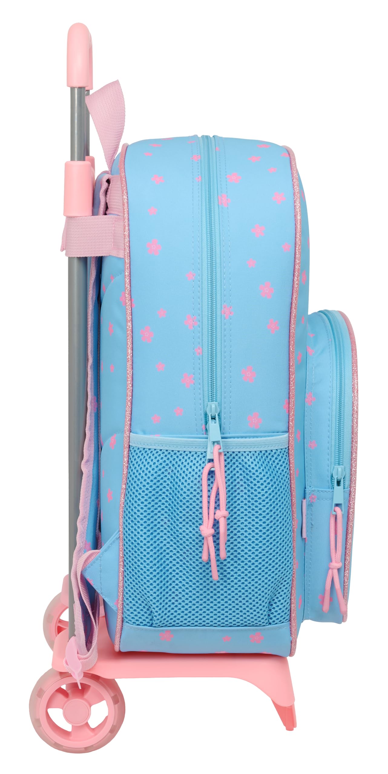 Safta STITCH HAPPY - Mochila Escolar con Carro 905, Ideal para Niños de Diferentes Edades, Cómoda y Versátil, Calidad y Resistencia, 33x14x42 cm