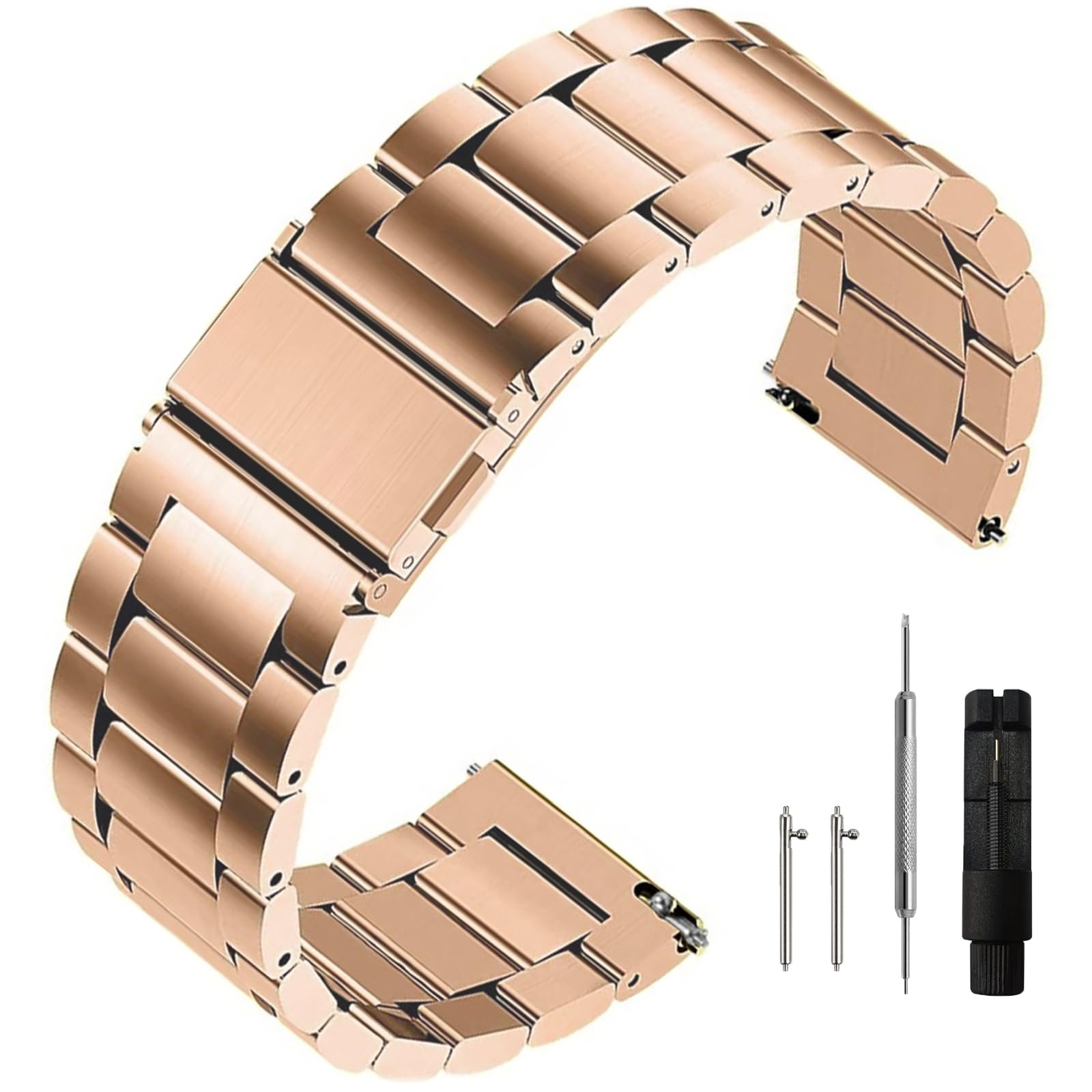 Photo 1 of Niziruoup Watch Band Quick Release Stainless Steel Watch Band 16mm Classic Metal Watch Bracelet Men Women Replacement Band Strap fit Traditional Watches and Smartwatch,Stainless Steel,Rose Gold