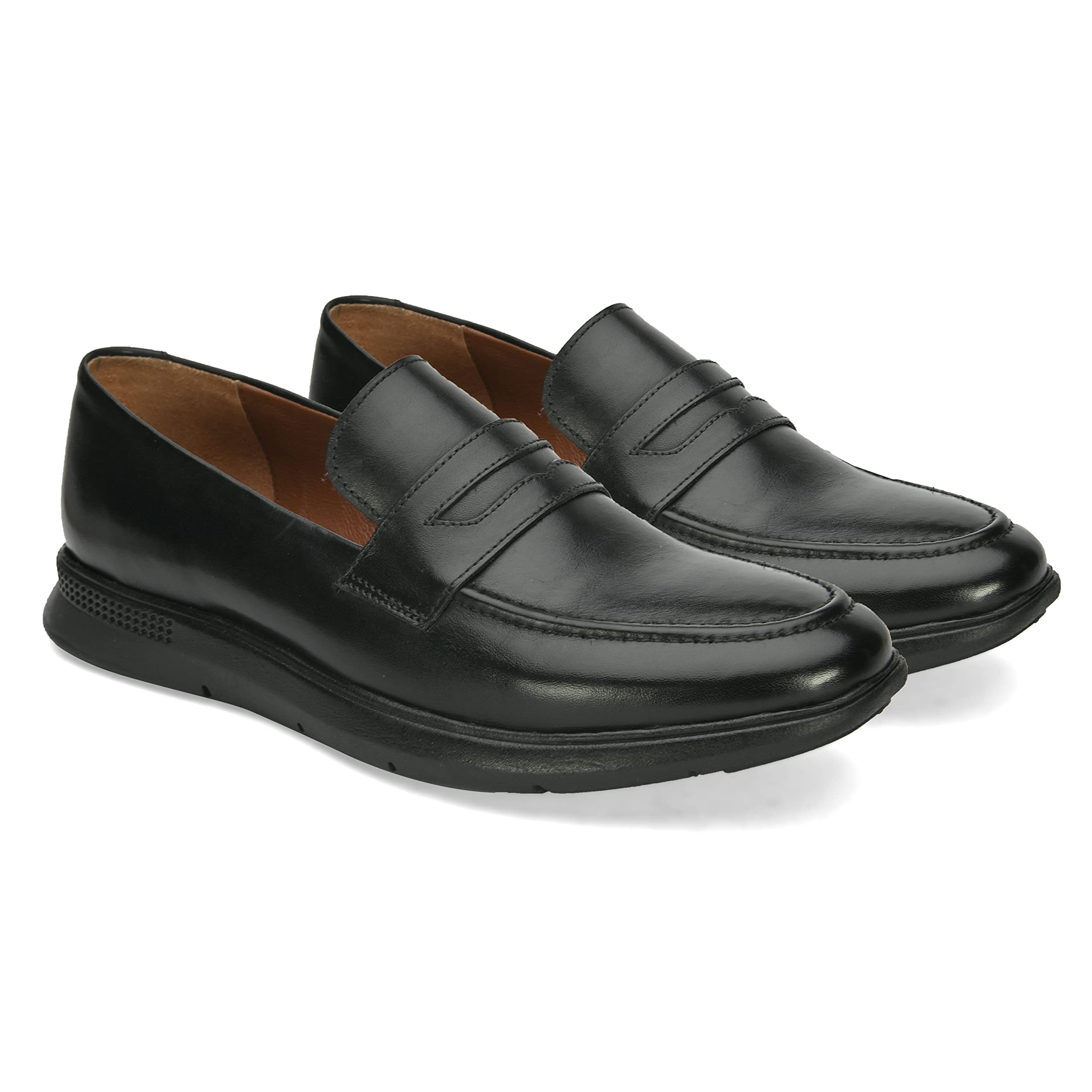 Genuine Leather Formal Very Lightweight Shoes Anti - Skid eva Outsole Cushioned Footbed/Comfortable Fashionable Stylish Flexible for Men/Size : 7 (Cherry)-image-44