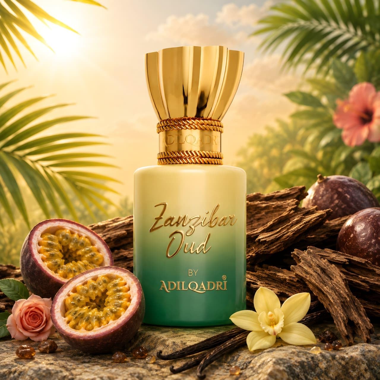 adilqadri zanzibar oud attar perfume for men & women, 5.5ml | premium non-alcoholic long lasting concentrated perfume oil | woody, leather, fruity & amber fragrance