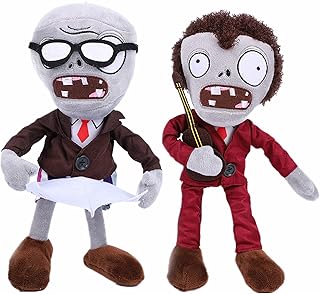 2 PCS Plants VS Zombies Plush Zombies Sets Toys Stuffed Soft PVZ Figure Doll Violin Zombies and Newspaper Zombies, Great Gift for Christmas, Birthday New