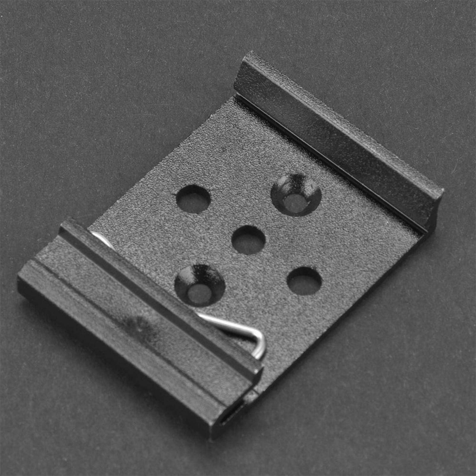 GOSHIES 4 pezzi di relè fisso a semiconduttore morsetto fisso per guida DIN da 35 mm, angolo di fissaggio adattatore relè a stato solido