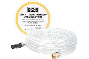 6699 25FT x 1" Suction Hose with Check Valve