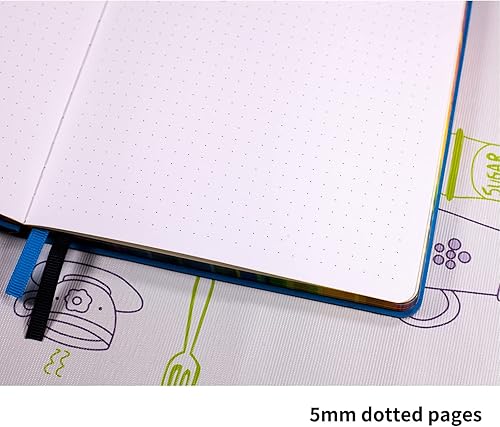 Miniatura 3 de Diario punteado con bala con borde de color arcoíris A5 cuaderno de cuadrícula de puntos de cubierta suave