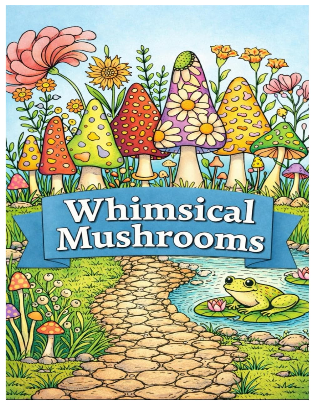 Whimsical mushrooms: A cozy fantasy coloring book filled with enchanted mushrooms