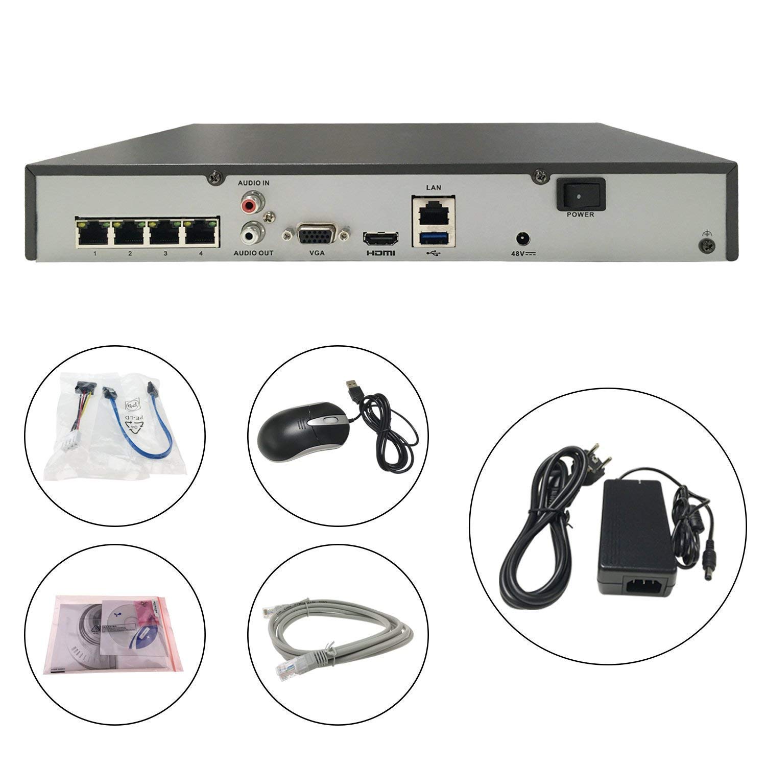 HIKVISION 4-CH 1U 4 PoE 4K NETWORK VIDEO RECORDER (DS-7604NI-Q1/4P) – Co